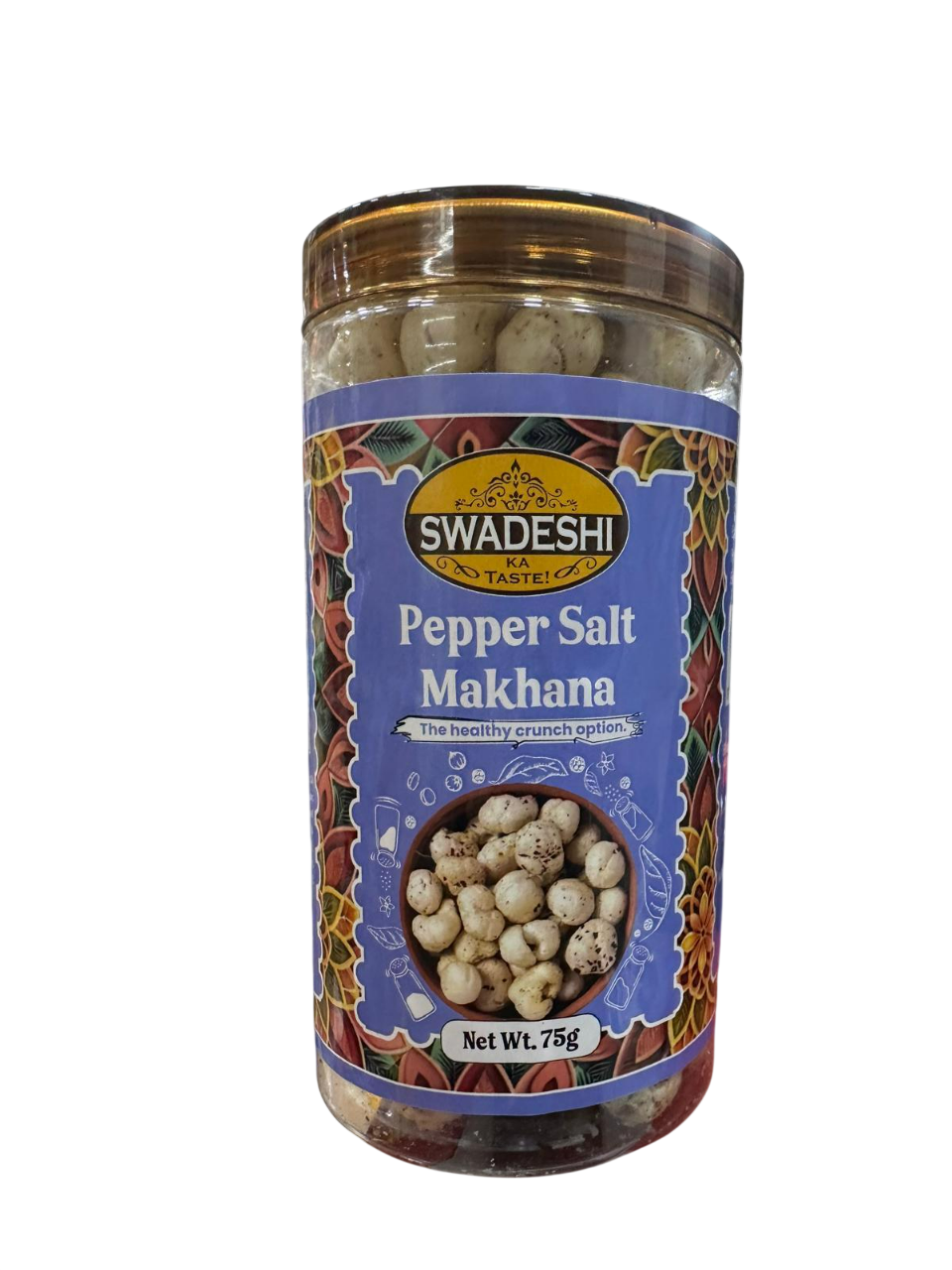 SWADESHI PEPPER SALT MAKHANA 75 GM JAR